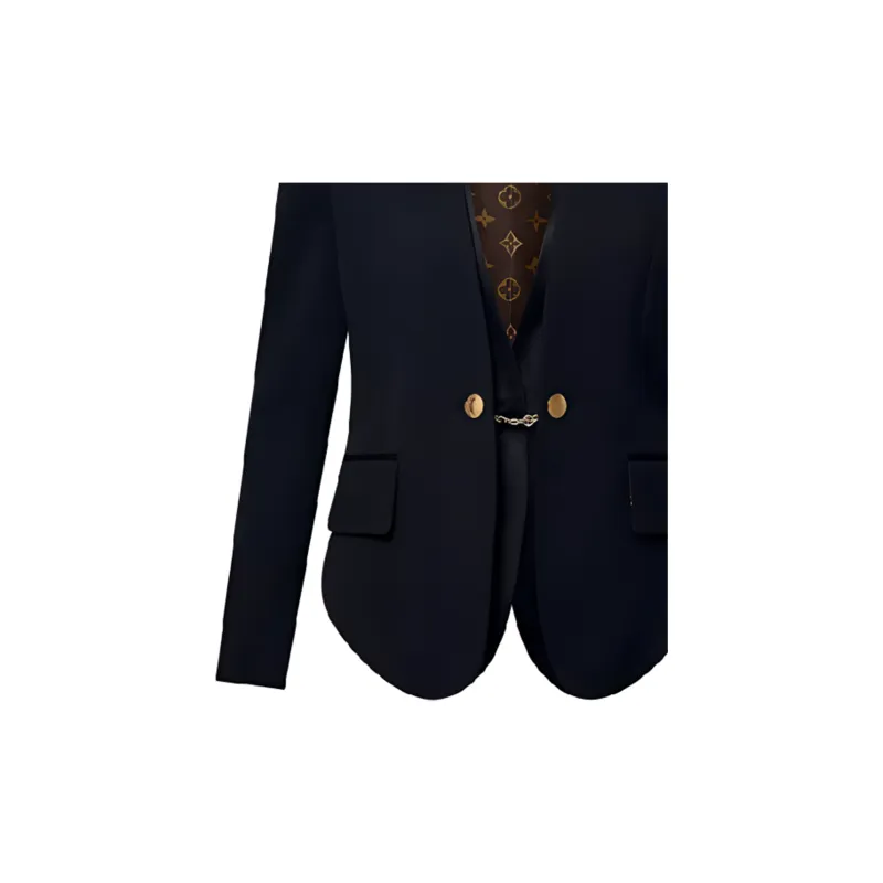 LOUIS VUITTON Collarless Chain Detail Blazer-1