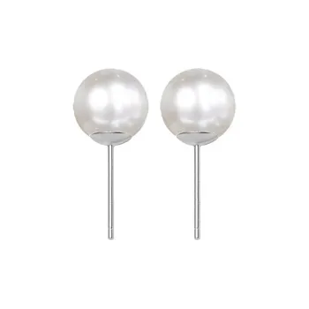 Lang Wind S925 Silver, Freshwater Pearl Stud Earrings Women's