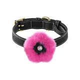 [Barbie Pink]Floral Plush Accessories & Obsidian Black Collar