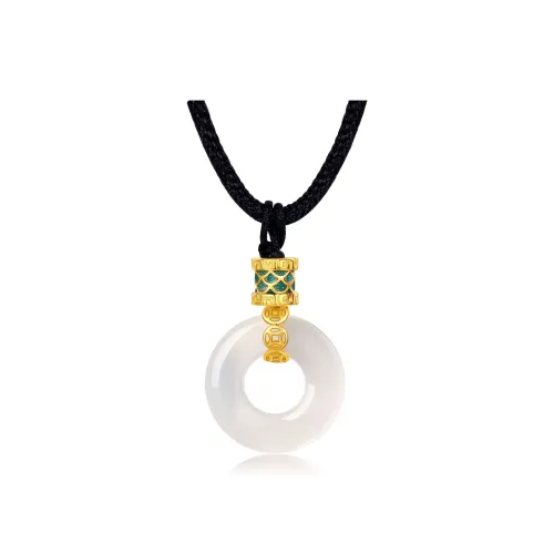 SAINT LAURENT Heart Charm Chain Cuved Necklace