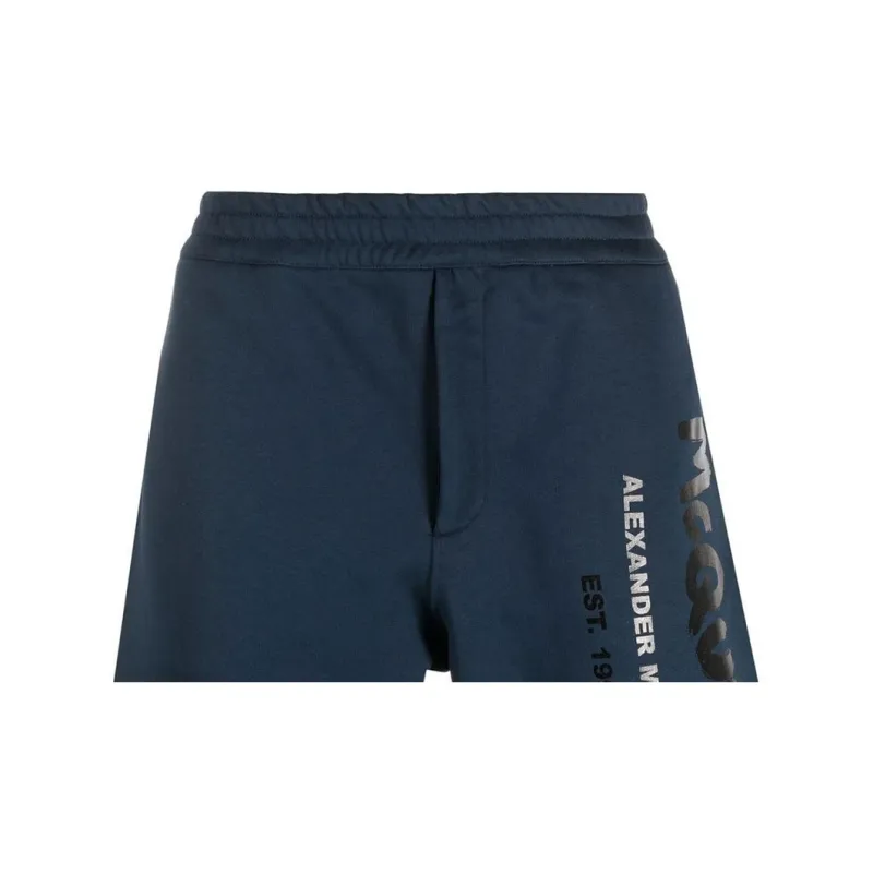 Alexander McQueen Logo Graffiti Bermuda Shorts-4