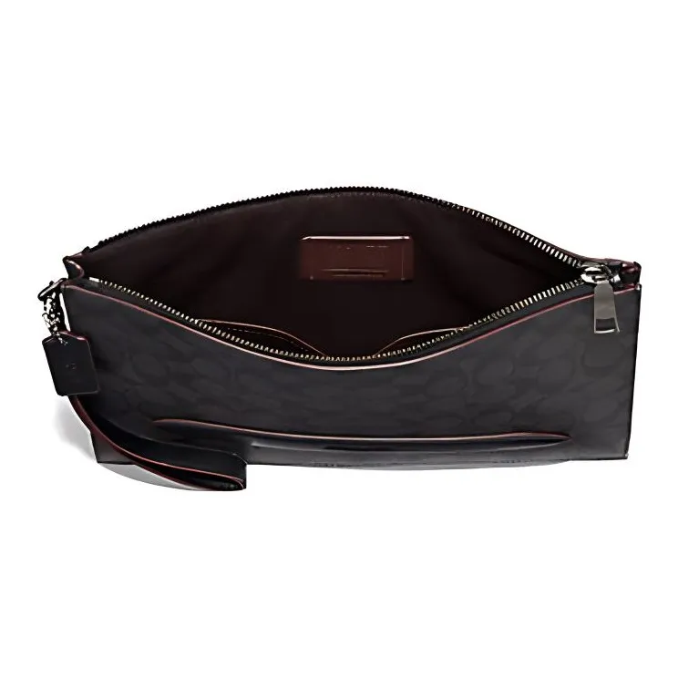 COACH Pouch Canvas Computer Briefcase Tubas Men's Black-4