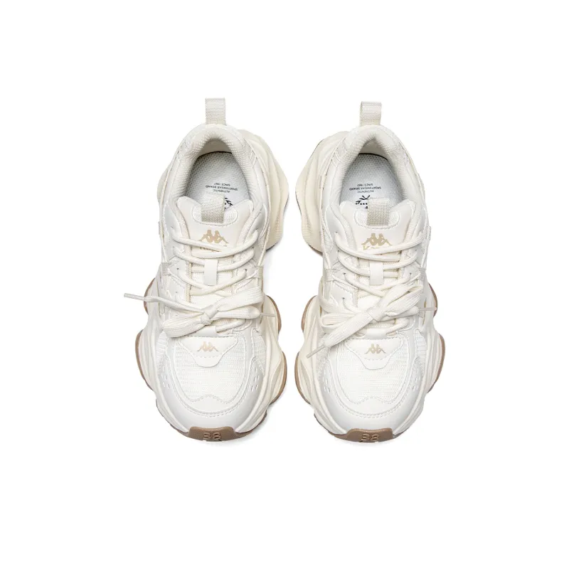 Kappa Back to Back Anti Slip Wear Resistant Low Top Chunky Sneakers Women's White-3