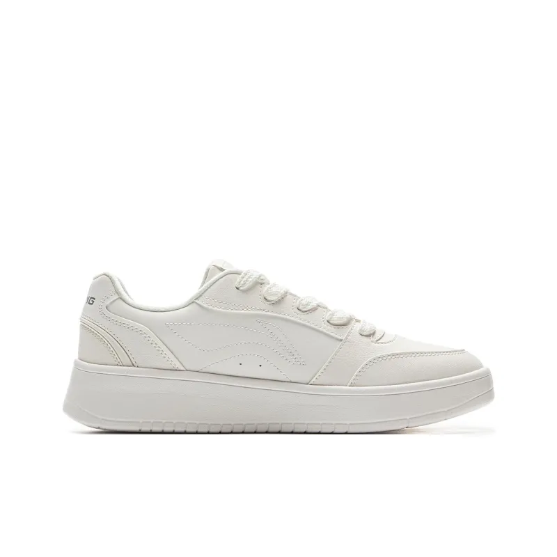 LiNing Yuanbao V3 Anti Slip Wear Resistant Low Top Skateboard Shoes Men's Mist White-1