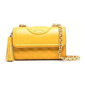 TORY BURCH Sheepskin Crossbody Bag Shoulder Bag Women's Yellow