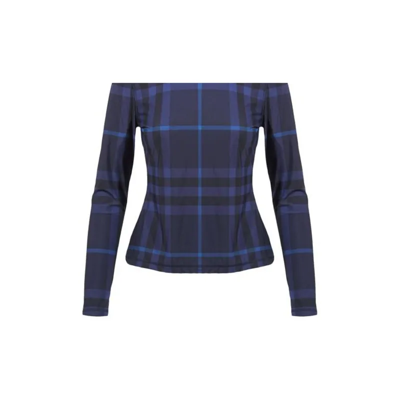 Burberry Emery Check Top 'Dark Charcoal Blue'-1