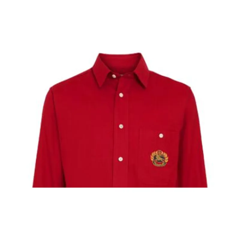 Burberry Shirts Men Red-1