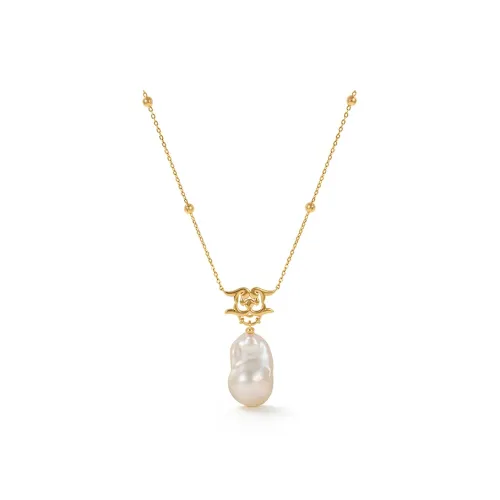 Amber Lollipop Pearl Necklaces Women's