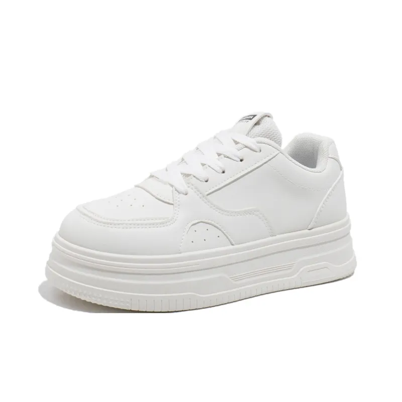 Babaya Slip Resistant Anti Kick Cushioning Low Top Kids' Skateboarding Shoes Beige/Beige Black Teenagers-3