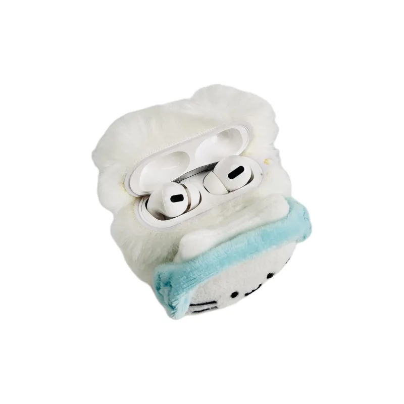 Sopi Compatibility With Apple AirPods 4/2/3/4th Generation/AirPods Pro/Pro 2 Plush Headphone Kitten Headphone Cases-2