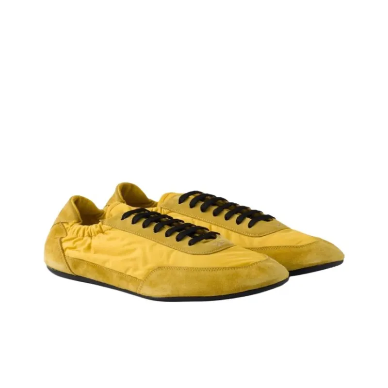 PRADA Collapse Low Top Casual Shoes Men's Yellow-2