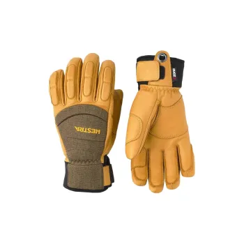 HESTRA Goatskin Gloves Unisex Yellow
