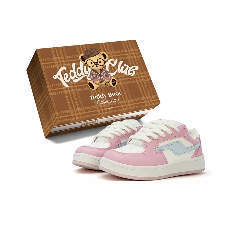 Teddy Bear Collection Balance Abrasion Resistant Slip Resistant Low Top Skateboard Shoes Women's-20