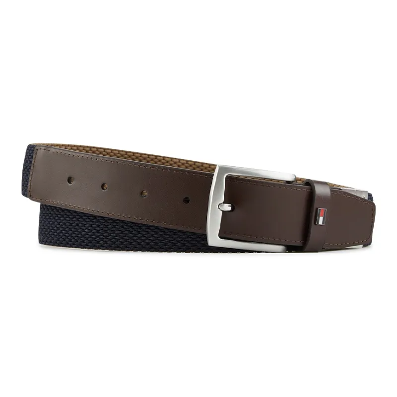 Tommy Hilfiger Split Cow Leather Belts Men's 3.5cm-1
