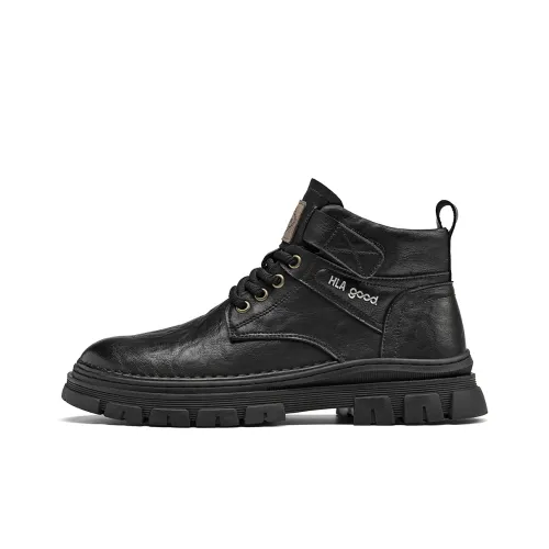 HLA Martin Boots Men Black, Bronze