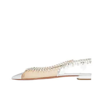 AQUAZZURA Temptation Casual Single Shoes Women's Silver