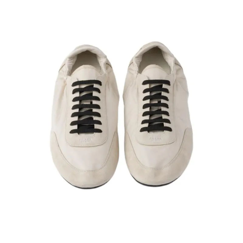 PRADA Collapse Low Top Casual Shoes Men's Ivory-3