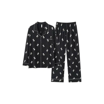 Qin Jing Pajama Set Unisex Black