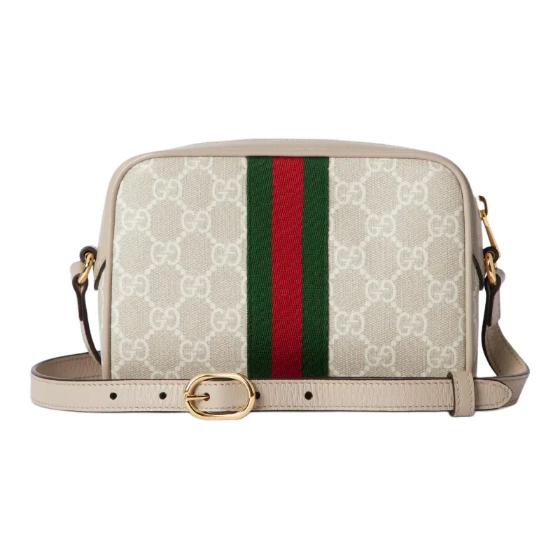GUCCI GG Supreme Canvas Shoulder Bag Mini Women's Beige & White-2