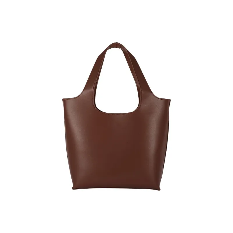 AJIDOU Artificial Leather Handbag Medium Size Women's Coffee-2