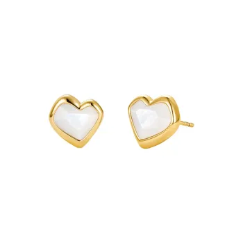 Amber Lollipop Shell Stud Earrings Women's