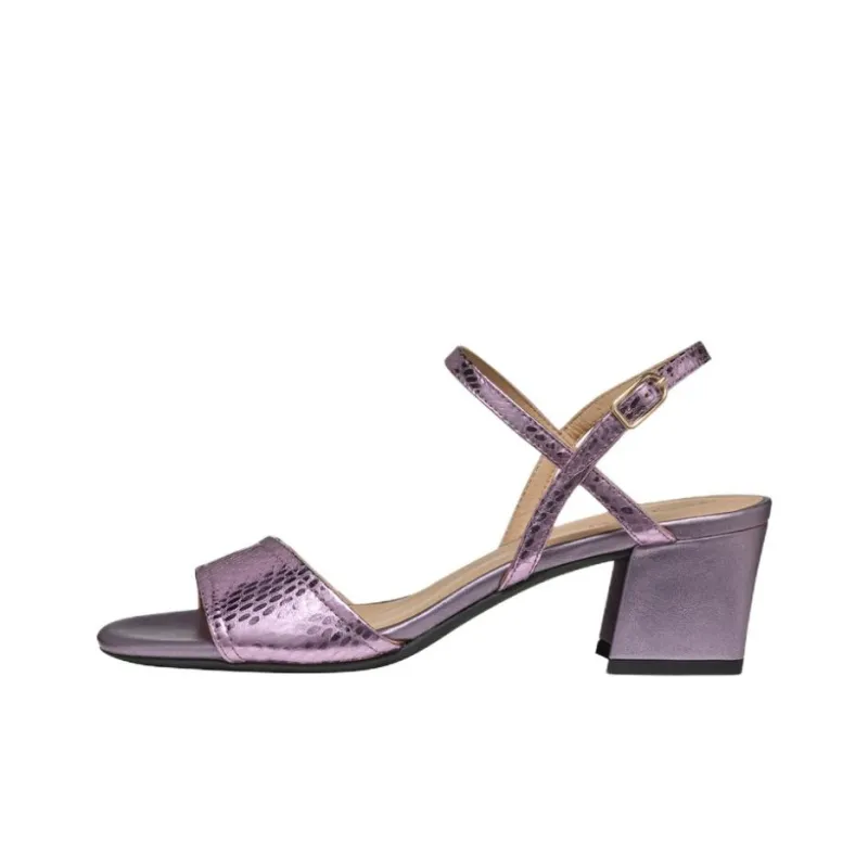 GEOX New Eraklia One Strap Sandals 5.5cm Women's Purple-0