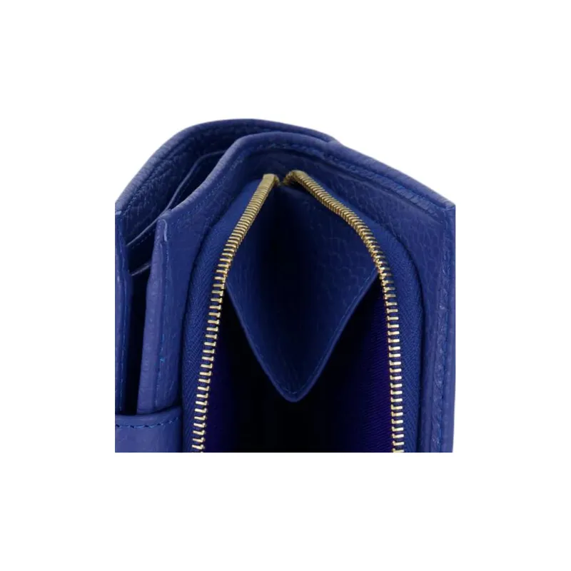 RAPPORT Textured Leather Coin Purse Regular Women's Blue-5