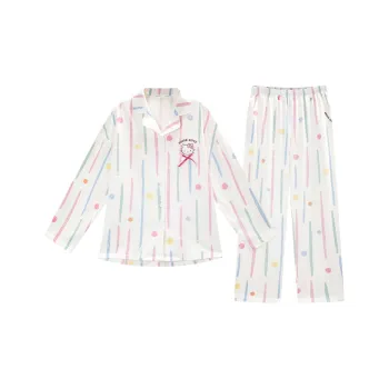 GUKOO x Sanrio Hello Kitty Pajama Set Women's Milk White