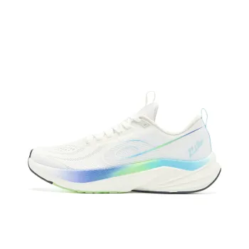 QIAODAN Cushioning Anti Slip And Wear Resistant Low Top Long Distance Running Running Shoes Men's White Blue