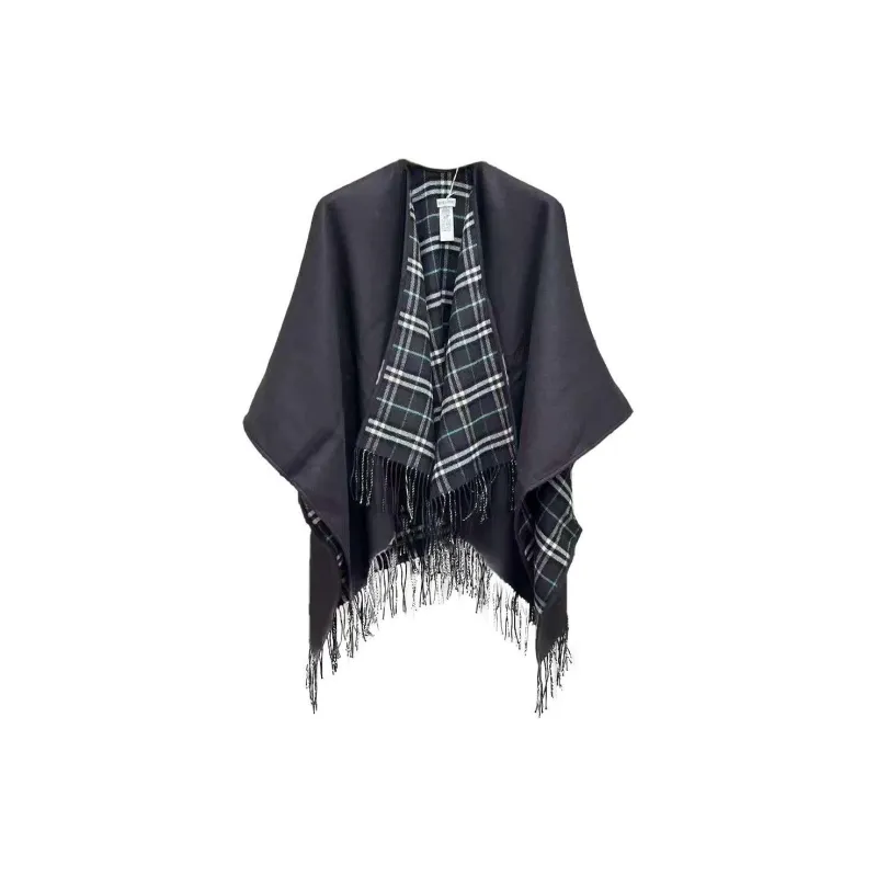 Burberry Wool Shawls Women's Black-3
