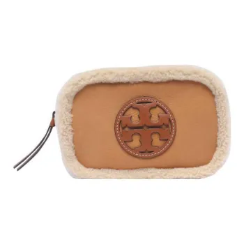TORY BURCH Lambskin Clutch Small Size Women's Brown