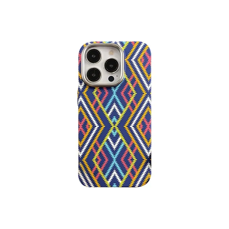 Wei Xin PC Material Sweater Pattern Magnetic Phone Cases Compatible With IPhone 16/15 Pro Max/Apple 13/14 Pro/Max-0