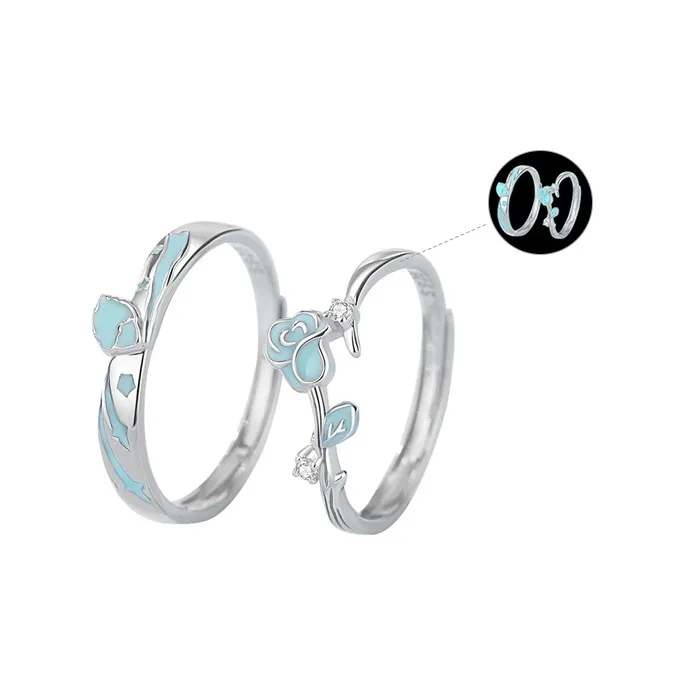 GLOIRE S925 Silver Rings Unisex Gentle Elegance Elegant Fashion Romantic Date Confession Versatile Commute Style-1
