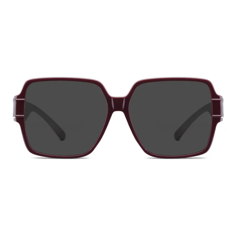 Wood Premium TR/Memory Plastic Square Sunglasses Unisex-1