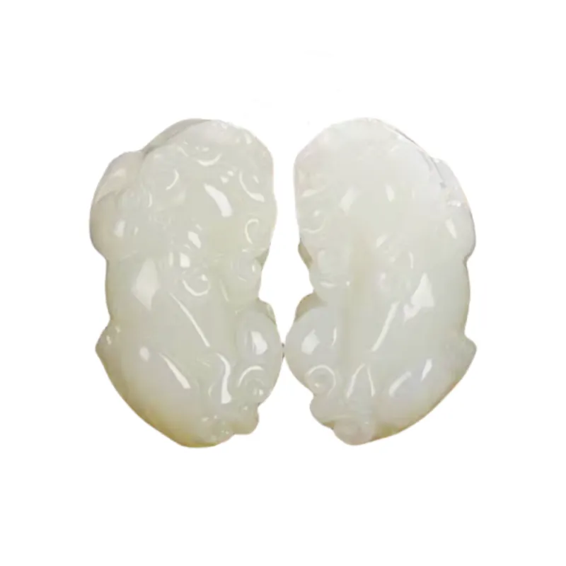 Jing Ruyu Hetian Jade Necklaces White Jade Unisex-11