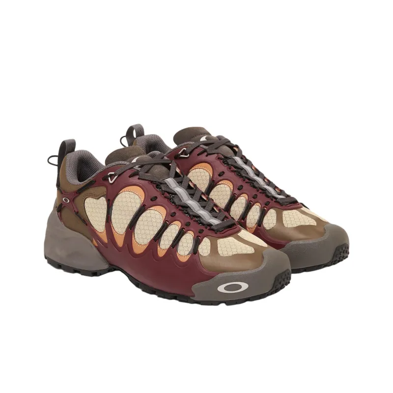 Brain Dead x Oakley Factory Team Anti Slip Wear Resistant Low Top Casual Shoes Unisex Red Green White-2