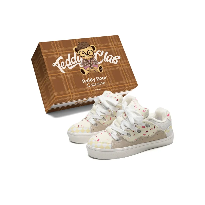 Teddy Bear Collection Slip Resistant, Abrasion Resistant, Lightweight Low Top Skateboard Shoes Unisex-4