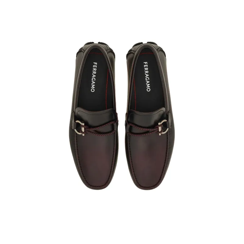 FERRAGAMO GANCINI Loafers Men's Burgundy-3