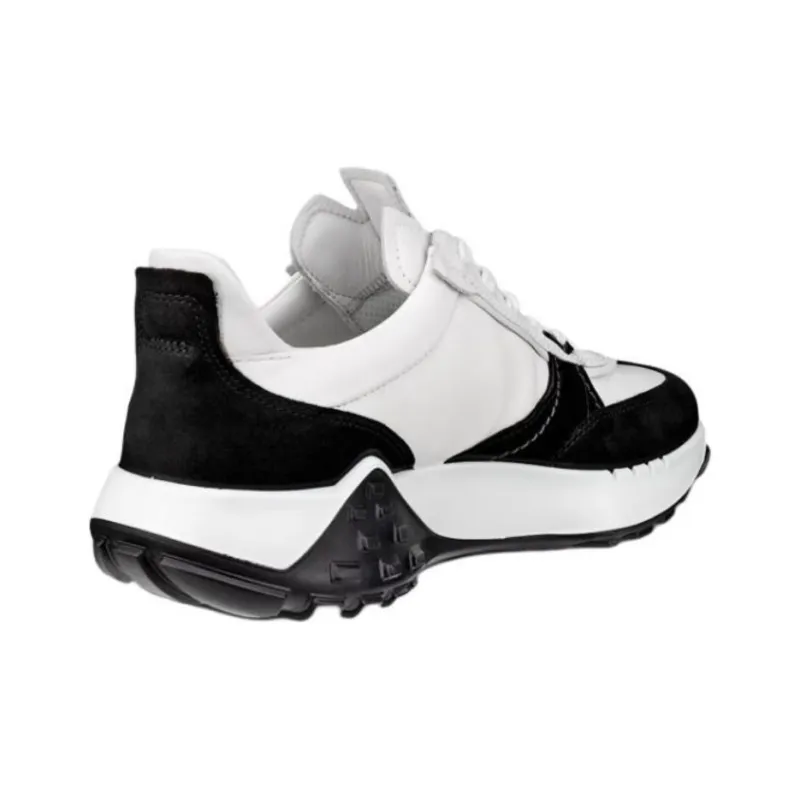 Ecco Retro Wear-Resistant Low-Top Casual Shoes Men's White Black-2