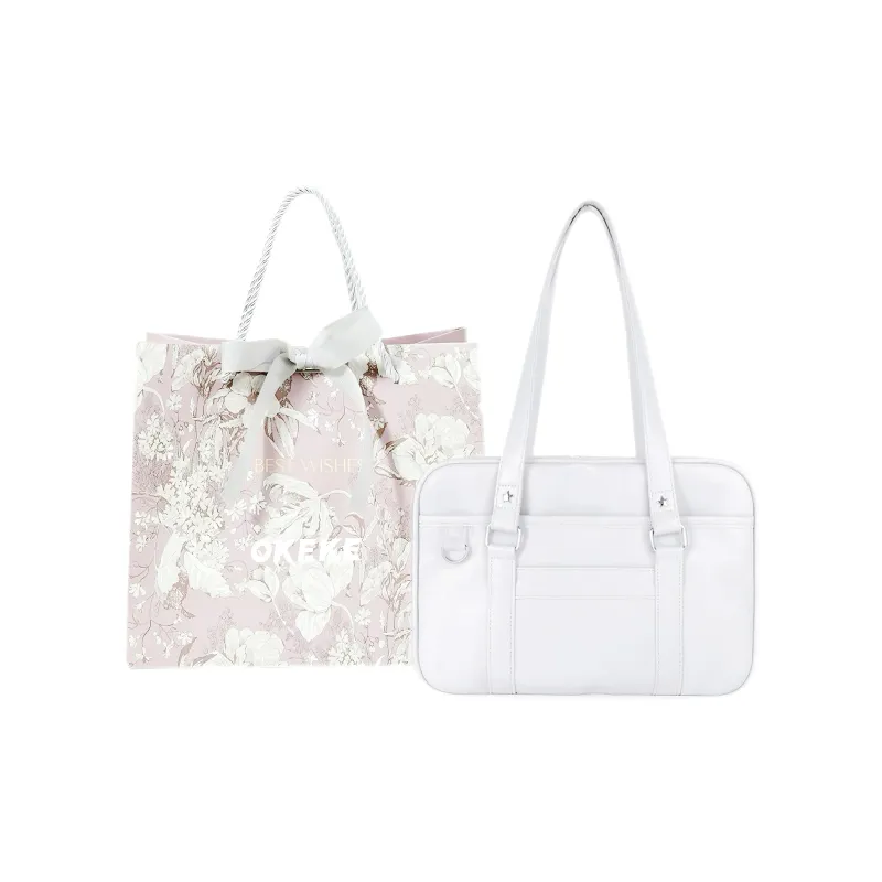 OKEKE Pu Shoulder Bag Regular Unisex Black/Pearl White/White/Coffee-8