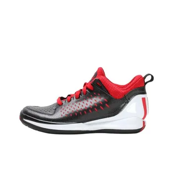 Adidas D Rose 3 Anti Slip Wear Resistant Low Top Basketball Shoes Men's Black Light Scarlet Bright White