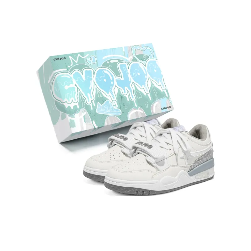 CVOJOO Stars Collection Low Top Skateboard Shoes Unisex Peach Cheese-6