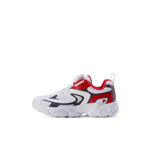 FILA KIDS BOA Anti-Slip Wear-Resistant Low-Top Kids' Running Shoes White Children Aged 3-7 Years Old