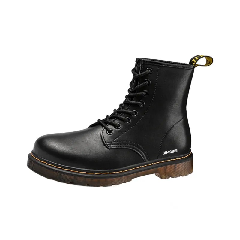 King Jinmai Short Martin Boot Unisex Black-0