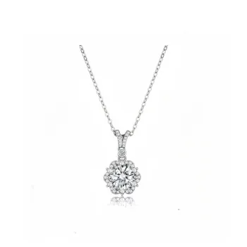 Stone On The Line S925 Silver Moissanite Necklaces Women's