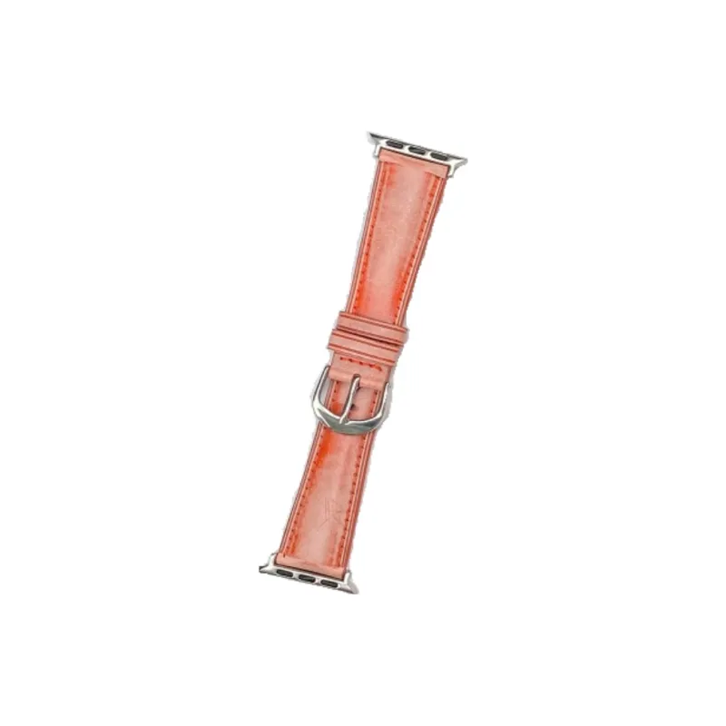 Warbler Dew Compatible With Apple Watch Apple Watch Band S9/S8/SE/7/6/5/4/3 Misty Wax Leather Strap-3