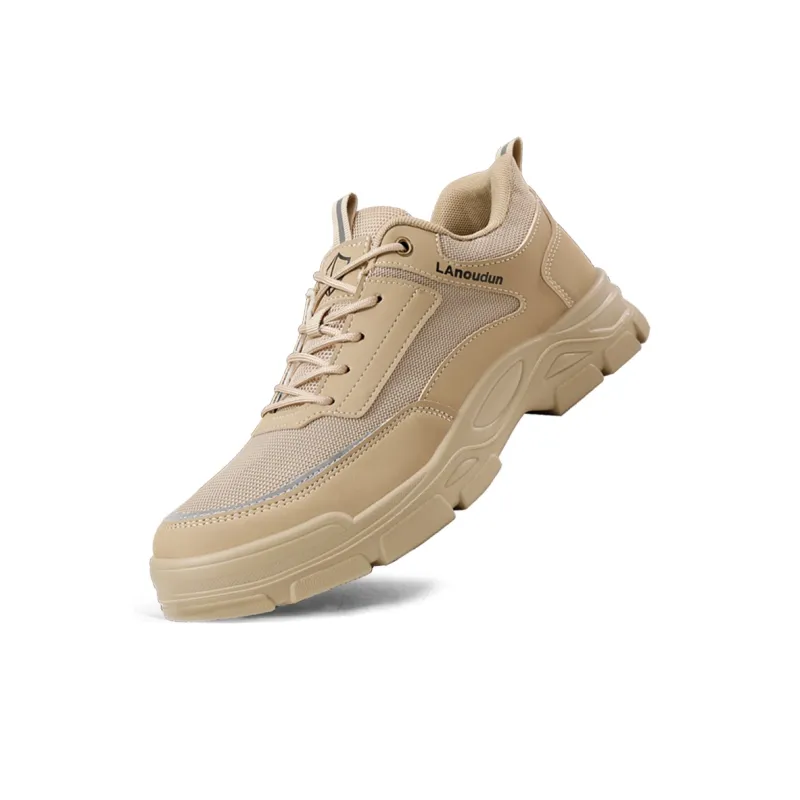 Blue Gull Shield Wear Resistant Impact Resistant Coverage Low Top Outdoor Shoes Unisex Camel-2