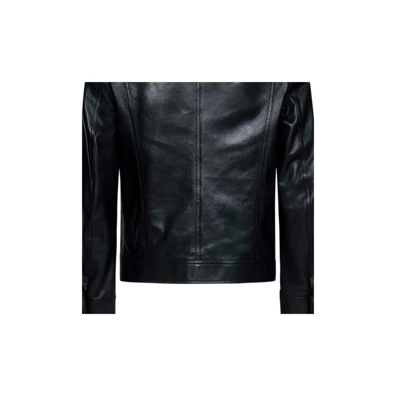 TOM FORD Unlined Grained Texture Leather Jacket-5