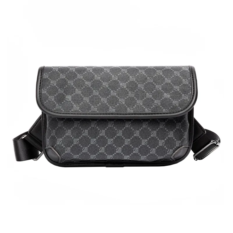 KONADCT PU Shoulder Bag, Crossbody Bag Regular Unisex Khaki/Checkered Black/Monogram/Gray/Woven Black-20