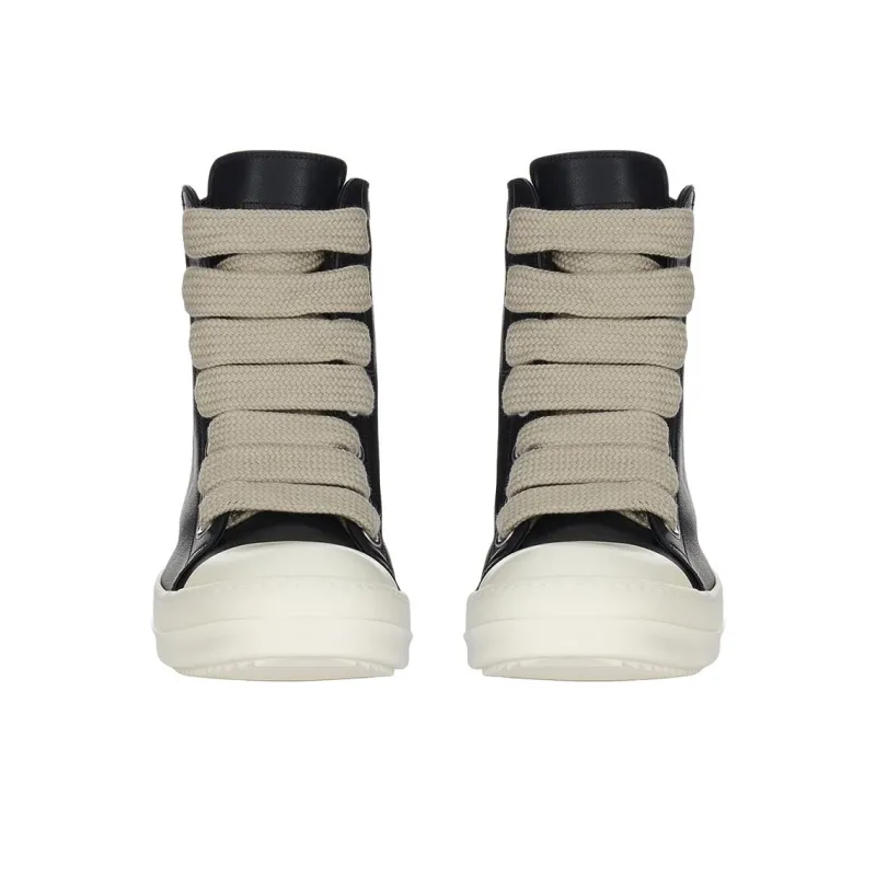 RICK OWENS/RO High Top Skateboard Shoes Women's Black-3